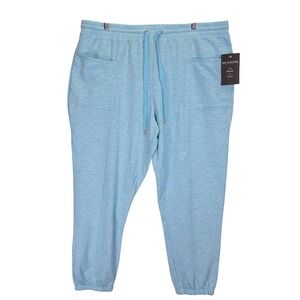 NWT Zac & Rachel Joggers Womens Lounge Pants XL Heathered Blue Active Athleisure